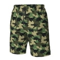 thumbnail image 4 of Balery Camouflage Dinosaur Traje de Baño Estilo Hawaiano para Hombre, Shorts de Secado Rápido con Bolsillos-Medium, 4 of 6
