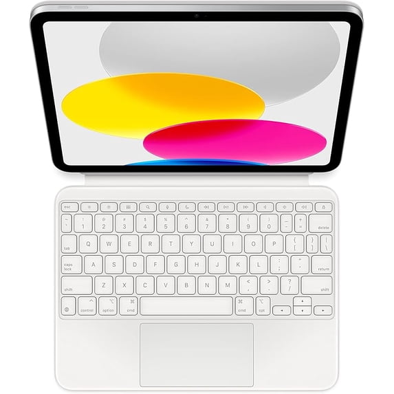 Restored Apple Magic Keyboard Folio for Apple iPad (10th generation) - US English - White (Refurbished)