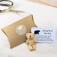 thumbnail image 2 of Toy Category - Handmade Bear Small Animal Pocket Cuddle with Exquisite Card Highlighting Adorable Craftsmanship, 2 of 7