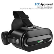VR Headset for Phone, 3D Glasses Virtual Reality Headset with Bluetooth Headphone, VR Glasses for TV,Movies&Video Games with Adjustable Pupil Distance VR Goggles for iPhone/Android,Black,FCC Approved