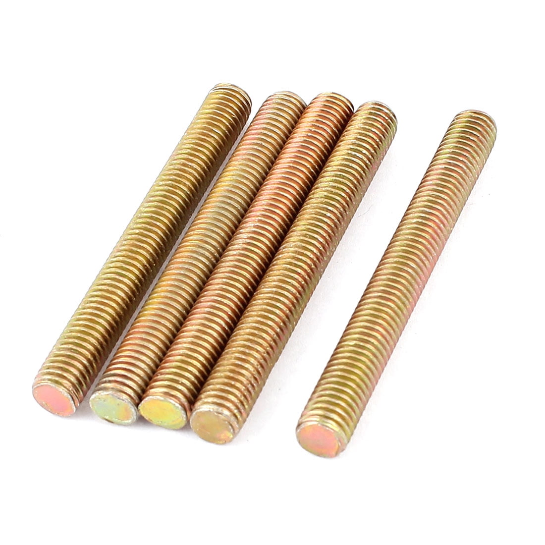 1.25 mm Pitch M8 x 130 mm Full Threaded Metal Rod Bronze Tone Pack of 4 