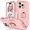 Rosegold, variant on SaniMore for iPhone 15 Pro 6.1" Magnetic Case, Rugged PC & TPU Bumpers with Car Mount & Ring Kickstand Heavy Duty Full Body Protective Case for 15 Pro Women Men, Black
