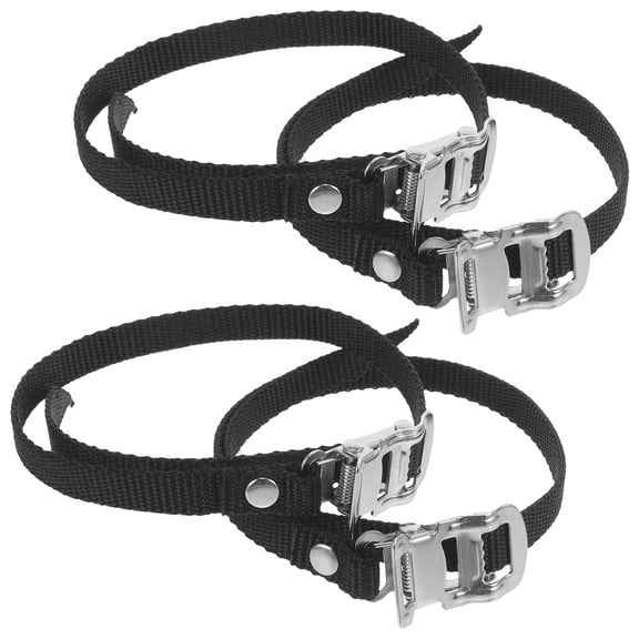 4Pcs Adjustable Cycling Pedal Straps for Exercise Bike with Portable Pedal Belts and Fixing Straps Accessories