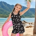 thumbnail image 3 of Xoenoiee Sun Moon Star Print Girls Tankini Swimsuit 2 Piece Bathing Suits for Girl Round Neck Swim Tank Top and Bottoms for Swimming Beach Travel, 6-7 Years, 3 of 7