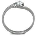 thumbnail image 3 of Women's Stainless Steel High polished CZ Clear 1.40(g) Engagement Ring, 3 of 4