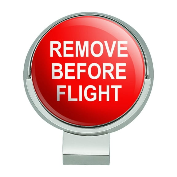 Remove Before Flight Airplane Warning Golf Hat Clip With Magnetic Ball Marker