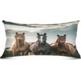 thumbnail image 2 of GZHJMY Three Horses Plush Pillow Case,Zippered Bed Pillow Pillowcases,Super Soft and Cozy Pillowcase Covers for Sleep - Queen Size 20x30in Home Decor, 2 of 7