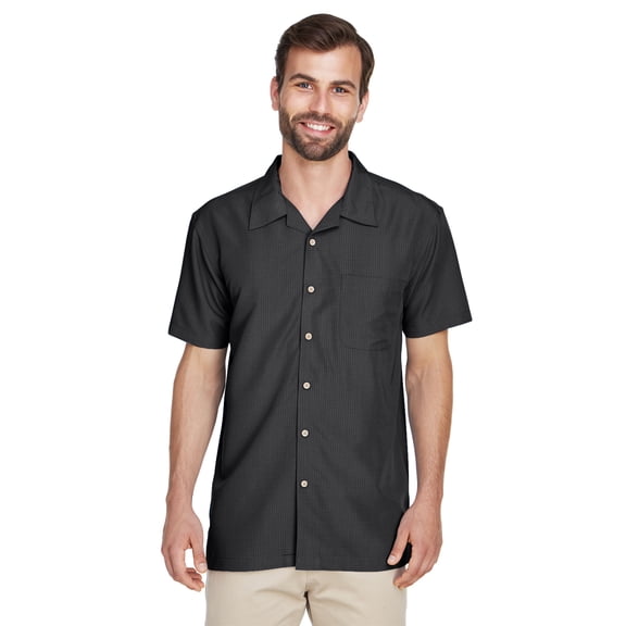 Harriton Men's Barbados Textured Camp Shirt - M560