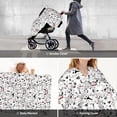 thumbnail image 7 of Honeii Cute Cat print 2-in-1 baby car seat canopy doubles as a nursing cover, fitting both genders & measuring 39x27.5in, 7 of 7
