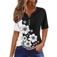 thumbnail image 2 of Haivin Graphic Printed T Shirt for Women Casual Crew Neck Short Sleeve Tee Top Loose Fit for Travel Streetwear Daily Outfit Wear, 2 of 5