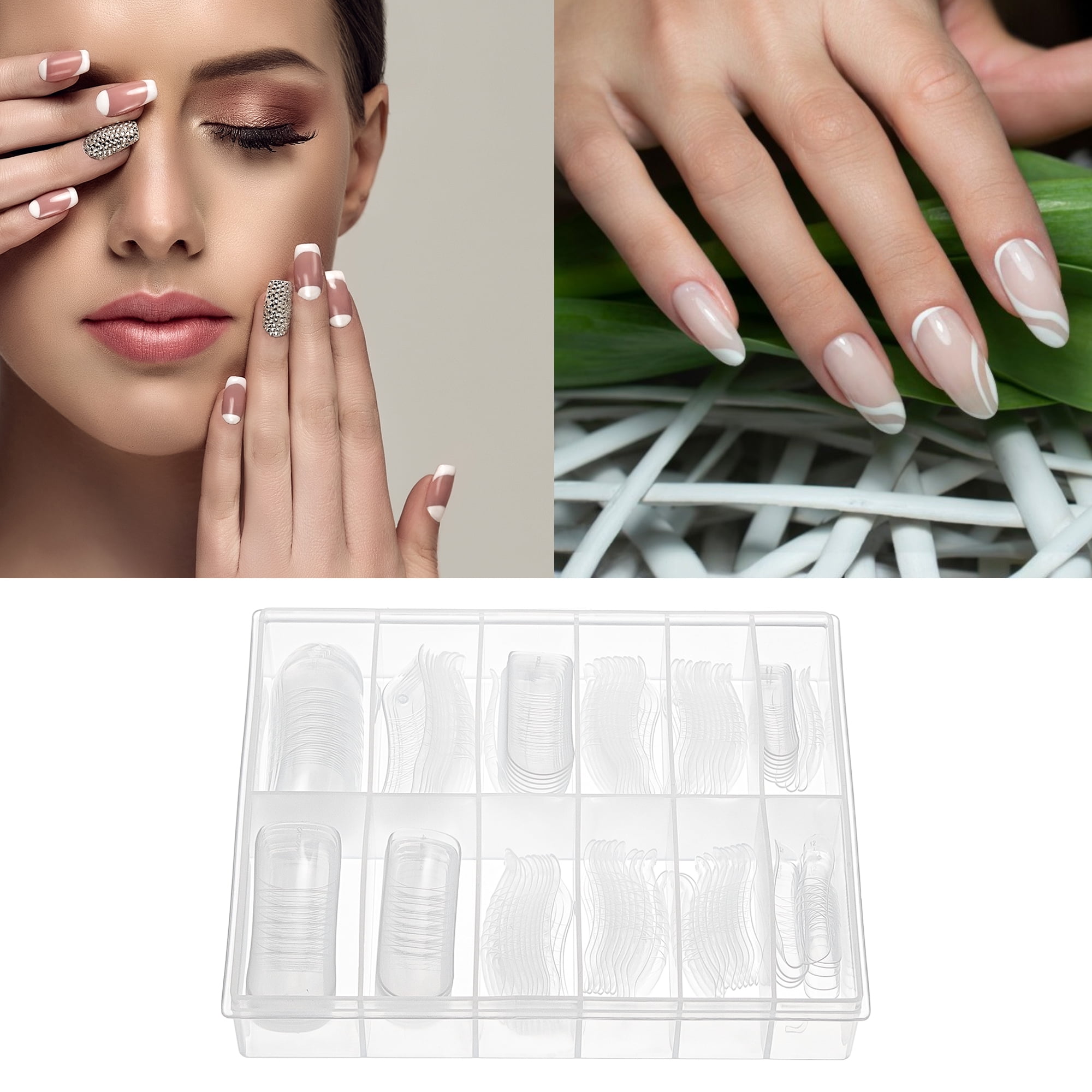 Unique Bargains Scale Faux Crystal Extension Fake Nails 120 Pcs [JM-4]