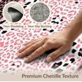 thumbnail image 6 of ODIKA Pink Leopard Cheetah Spotted Print Bold Stripe Border Motif Zebra Stain Resistant Low Profile for Dorm Room, Small Living Apartment, 6 of 7