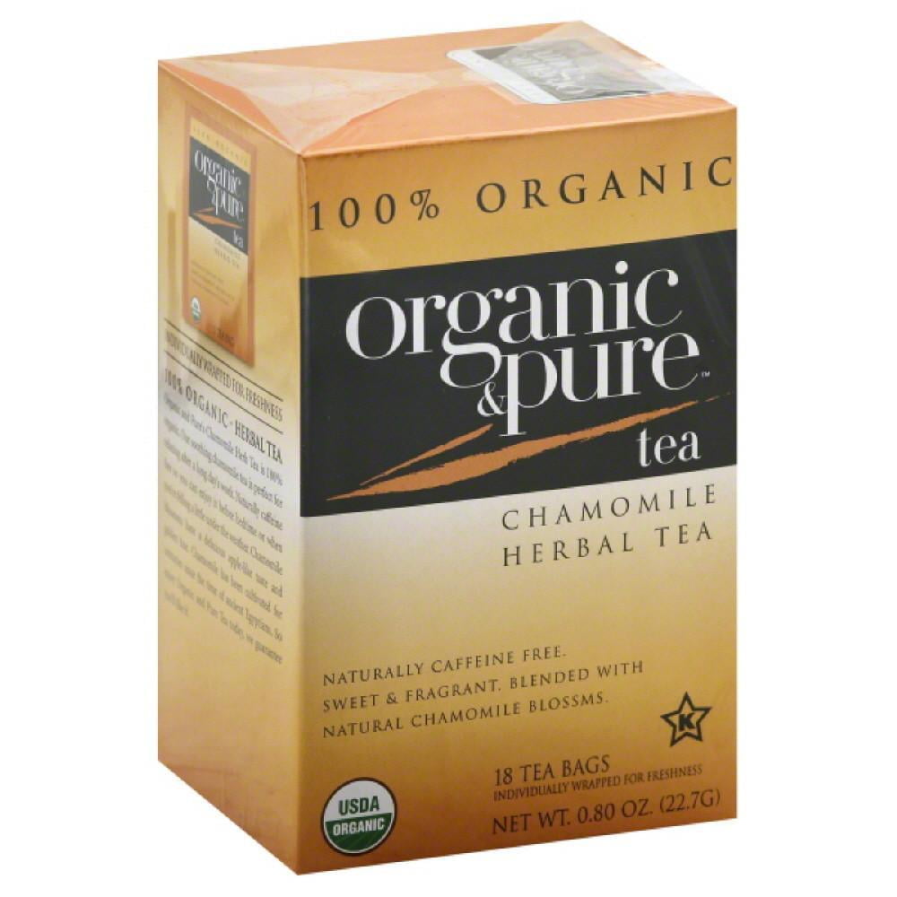 Organic & Pure Caffeine Free Chamomile Herbal Tea Bags, 18 Bg (Pack of