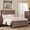 Brown, variant on Dark Cocoa Queen Panel Bed with Engineered Wood - Harrison Wood Bed Frame for Bedroom, 63L x 84.75W x 53.5H