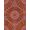 Burgundy Orange Ivory Pink, Pattern 4, variant on ODIKA Solid Vintage Butterfly Print Border Scroll Ornate Shaped Boho Refined for Entryway, Kitchen, Mudroom, Stain Resistant Flatwoven
