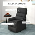 thumbnail image 6 of HOMCOM Electric Power Lift Recliner Chair for the Elderly, Black, 6 of 10