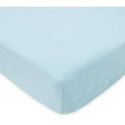 American Baby Co. Soft Chenille Polyester Crib Sheet, Blue