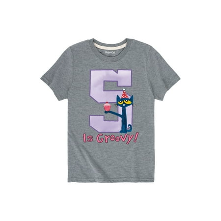 

Pete The Cat - 5Th Birthday Girls - Toddler Short Sleeve Graphic T-Shirt