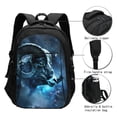 thumbnail image 3 of Fotbe Celestial Ram Night Sky Mochila con Estampado y Puerto USB para Hombre y Mujer, Mochila Antirrobo, Mochila de Viaje, Mochila Escolar, Mochila Universitaria, 3 of 7