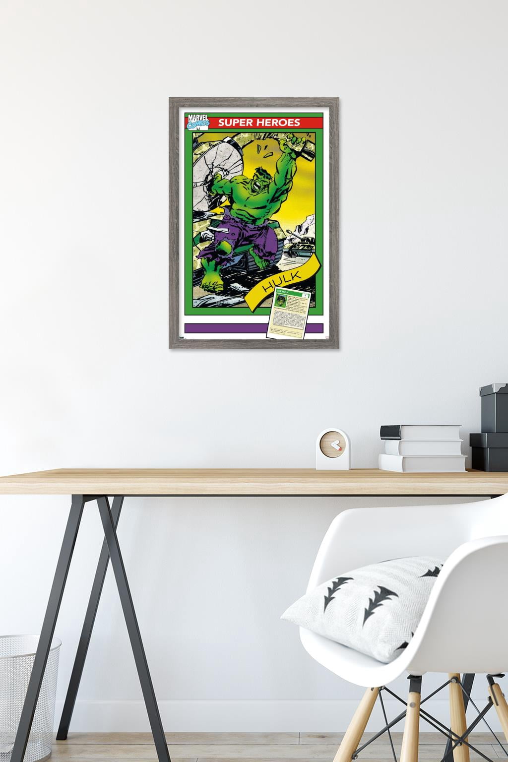 Marvel Trading Cards - Hulk Wall Poster, 14.725" x 22.375" Framed