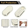 thumbnail image 4 of Funda de llave de coche de TPU de tono blanco y plateado de Unique Bargains para Fiat 500 Cabrio/Nuova para Fiat 500C/500L/500X/600 - Funda de control remoto de 3 botones, 4 of 6