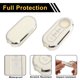 thumbnail image 4 of Funda de llave de coche de TPU de tono blanco y plateado de Unique Bargains para Fiat 500 Cabrio/Nuova para Fiat 500C/500L/500X/600 - Funda de control remoto de 3 botones, 4 of 6
