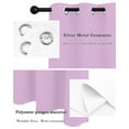 thumbnail image 5 of Solid Light Thermal Insulated Blackout Curtains for Bedroom 96 Length Purple Room Darkening Curtain 1 Panel Grommet Window Curtain Drape for Living Room Nursery Room, 5 of 7