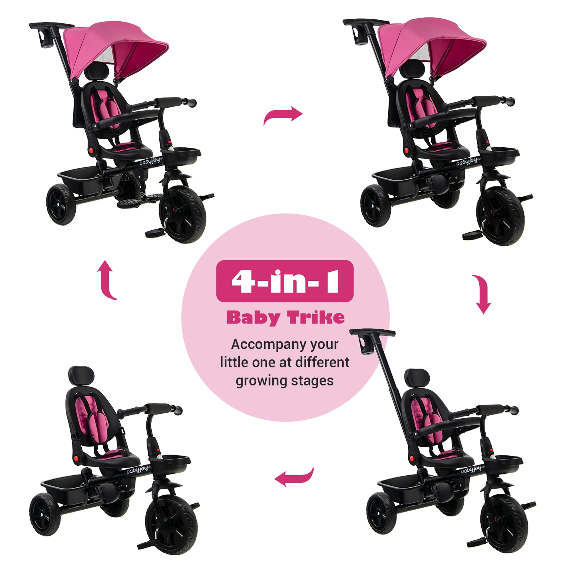 4 in 1 baby clearance tricycle
