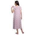 thumbnail image 4 of Moomaya Chemise de Nuit en Coton Imprimée pour Femmes à Manches Courtes, 4 of 5