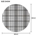 thumbnail image 6 of Black Gray and White Checkered Pattern Round Tablecloth 60"x60",Wrinkle Wipeable Table Cloth for Kitchen Dining Room Picnic Patio Party, 6 of 6