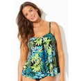 thumbnail image 5 of Swimsuits for All Women's Flyaway Bandeau Tankini Top, 5 of 6