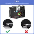 thumbnail image 5 of GREENCYCLE 8PK Compatible for Brother TZ TZe 951 TZ-951 TZe-951 TZ951 Label Maker Tape Standard Laminated 24mm 1" Black on Silver Label Tape, 5 of 7