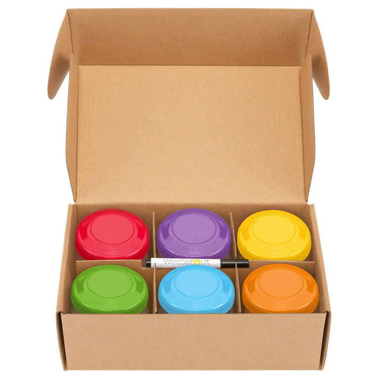 Youngever 18 Sets Baby Food Storage 4 Ounce Baby Food Containers with Lids 9 Urban Colors with Lids Labels