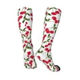 thumbnail image 4 of Fotbe Cherry print Women's Men's Novelty Crew Socks Cotton Socks Knee High Socks for Walking,Running,Nurses,Pregnancy, 4 of 9
