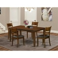 thumbnail image 3 of East West Furniture Lynfield 5-piece Traditional Wood Dining Set in Espresso, 3 of 3