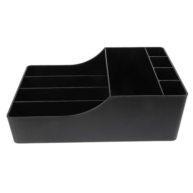 Black Multifunction Coffee Bar Organizer for Storage of Tea Bags Sugar Bags and Snacks 12 Compartment Plastic