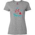 thumbnail image 3 of Inktastic Let It Snow, Snowflakes, Trees, Christmas, Xmas Women's T-Shirt, 3 of 5