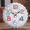 thumbnail image 2 of Reloj de pared con tapa de botella de refresco de cerveza de 34 cm, reloj de decoración de cafetería de restaurante de Metal de estilo europeo, reloj de decoración para el hogar Sweethay JJ15749-05, 2 of 5
