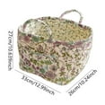 thumbnail image 2 of Yucurem Boho Fabric Floral Laundry Storage Baskets, 12.99" x10.24" x10.64" Collapsible Large Capacity Spring Vintage Storage Bag Organizer with Handle & Front Pocket, 2 of 7