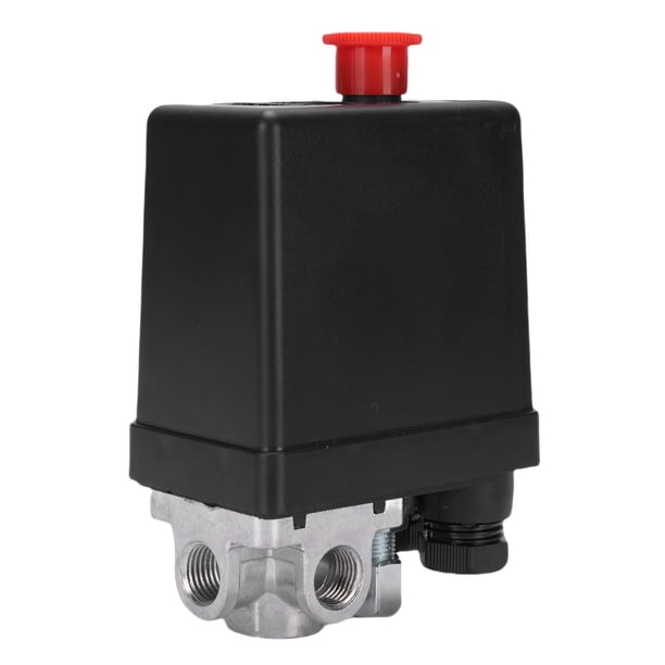 Interruptor De Presión Del Compresor De Aire, 90PSI -120PSI Interruptor De Control De Presión De 4 Puertos Control Preciso Anti Envejecimiento Para Industrial