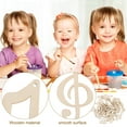 thumbnail image 2 of WORGEOUS  30 PCS Unfinished Wooden Cutouts Board Music Note Child Beige, 2 of 8