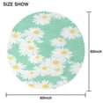 thumbnail image 2 of Round Tablecloth Daisy Floral Print 60 Inch Wrinkle Free Table Cover Kitchen Dining, 2 of 5
