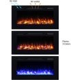 thumbnail image 2 of PuraFlame Alice 68 Inches Recessed Electric Fireplace, Flush Mounted for 2 X 6 Stud, Log Set & Crystal, 1500W Heater, Black, 2 of 11