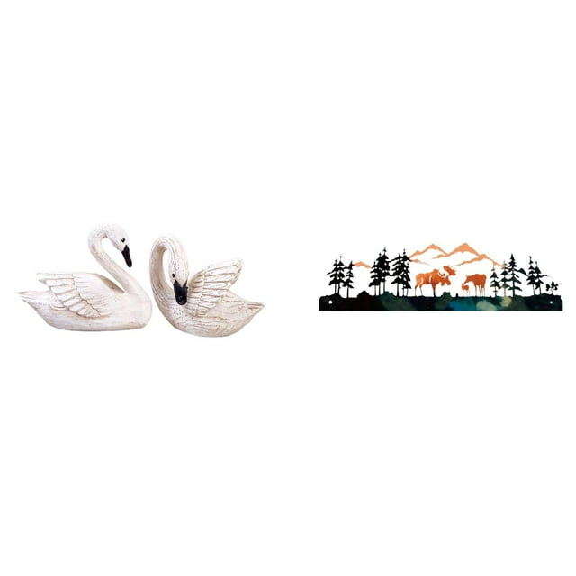 Elegantes Esculturas De Resina De Cisne Y Ciervo Para La Oficina En Casa, Dormitorio, Sala De Estar, Jardín, Valla, Decoración Exterior E Interior, Porche, Figuras De Pájaros