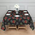thumbnail image 3 of Pioneer Flower Floral Print Pattern Square Tablecloth, Waterproof Wipeable Spillproof Washable Table Cover for Home Kitchen Party Decor, 52"x52", 3 of 6