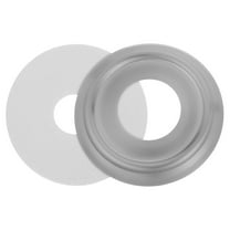 WRITWAA 1Set Bathroom Faucet Cover Metal Trim Plate Splash Guard Stainless Steel