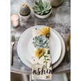 thumbnail image 2 of Sunflowers Cloth Napkins Set of 6 Reusable Dinner Napkins, Farmhouse Retro Botanical Floral Bee Love Heart Cocktail Napkin Washable Table Napkins for Wedding/Holiday Party/Baby Shower 20"x20", 2 of 7