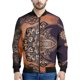 thumbnail image 3 of Chaqueta con estampado 3D de mandala bohemio para hombre, sudadera con estampado floral de primavera y otoño, abrigos de manga larga con cremallera y estilo aviador, 3 of 5