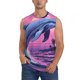 thumbnail image 1 of Balery Hawaiian Beach Dolphin Camisetas sin mangas para hombre, absorbe la humedad y protege contra el mal olor.-XX-Large, 1 of 7