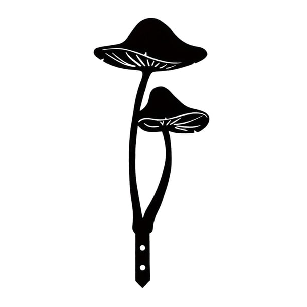 Estaca de jardín con forma de hongo, arte para patio, decoración de jardín resistente a la intemperie, decoración para exteriores 14 cm x 32 cm